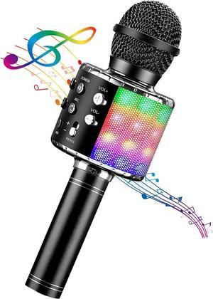 BlueFire 4 in 1 Handheld Karaoke Microphone, Portable Karaoke System with Speaker, Karaoke Machine Home KTV Player with Record Function for Android & iOS Devices (Black)