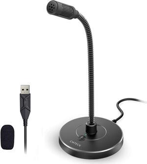 CMTECK USB Computer Microphone G009, Noise-Cancelling Recording Desktop Mic for PC/Laptop for Online Chatting, Home Studio, Podcasting, Gaming, Skype, YouTube with Mute Function(Windows/Mac)