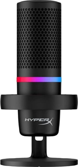HyperX DuoCast RGB USB Condenser Microphone for PC PS5 PS4 Mac Lowprofile Shock Mount Cardioid Omnidirectional Pop Filter Gain Control Gaming Streaming Podcasts Twitch YouTube Discord