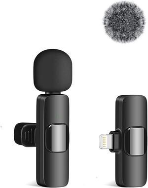 Wireless Lavalier Microphone for iPhone, Mini Wireless Microphone System for Video Recording, Clip On Lapel Mic for YouTube/Tiktok/Interview/Vlog/Presentation/Facebook Live