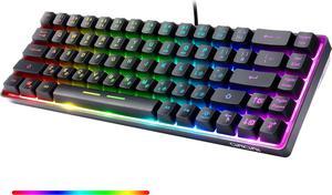 CHONCHOW 60% Gaming Keyboard 68 Keys Wired RGB Keypad Compatible with PC Mac Linux