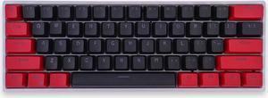 61 Keys PBT Backlit Keycaps PBT OEM Profile Red and Black keycaps Fit for RK61/GK61/Anne Pro2 60% Cherry Mx Switches Mechanical Keyboard(Only Keycaps)