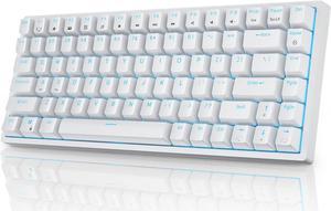 RK ROYAL KLUDGE RK84 Blue Backlit 75% Triple Mode BT5.0/2.4G/USB-C Hot Swappable Mechanical Keyboard, 84 Keys Tenkeyless Mechanical Keyboard w/Detachable Frame & Programmable Software, Blue Switch