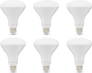 Basics 65W Equivalent, Soft White, Dimmable, 10,000 Hour Lifetime, BR30 LED Light Bulb | 6-Pack