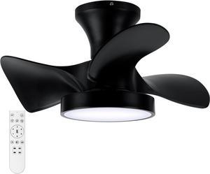 Ceiling Fans with Lights, Low Profile Ceiling Fan with Lights Remote, Modern Smart Ceiling Fan with Dimmable 3 Colors Light for Bedroom, Flush mount Indoor Ceiling Fan, Small Ceiling Fan, 22inch