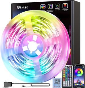 smareal Led Lights 656ft Smart APP Control Music Sync Led Strip Lights RGB Color Changing Led Lights Strips with Remote Led Lights for Bedroom Kitchen and Party