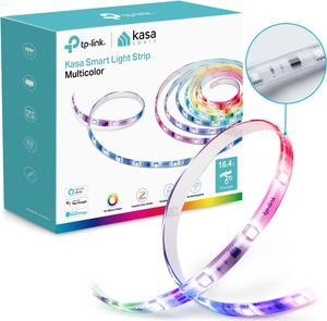 Kasa Smart LED Light Strip, 50 Color Zones RGBIC, 16.4ft Wi-Fi LED Strip Works w/Alexa, Google Assistant & SmartThings, High Brightness, 16M Colors, PU Coating, Trimmable, 2 Yr Warranty (KL420L5)