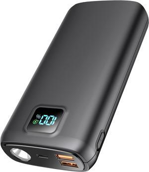 Portable-Charger-Power-Bank - 40000mAh Power Bank PD 30W and QC 4.0 Quick Charging Built-in Bright Flashlight LED Display 2 USB 1Type-C Output for Most Electronic Devices on The Market(Deep Black)