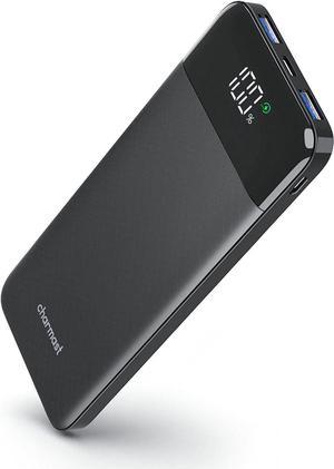 Charmast Portable Charger, USB C Power Bank, 3A Fast Charging 10000mAh LED Display Battery Pack, Slim Portable Phone Battery Charger for iPhone 13/12/11/X/8/7 Samsung S21 S20 Google LG OnePlus