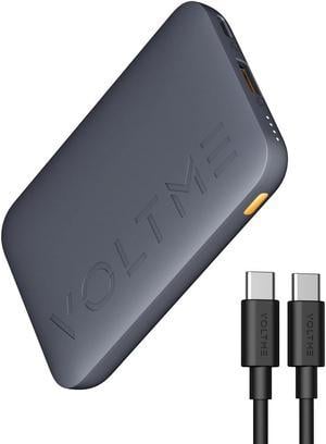 VOLTME Portable Charger with USB C Cable, USB-C Portable Charger with 20W QC 18W Power Delivery, Slim Power Bank 10K PD for iPhone 14/13/12 Series, S10, Pixel 4 (10K)