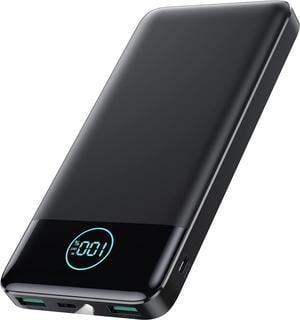 Feob Power Bank 13800mAh,Slimmest&Ultra-Compact USB-C Input Portable Charger,High-Speed Charging LCD Display with Flashlight Battery Pack Compatible with iPhone 14/13/12/Samsung LG Google Pixel