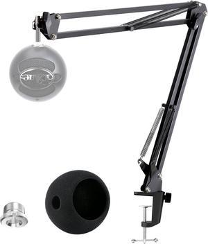 Blue Snowball Boom Arm with Pop Filter - Snowball MIC Boom Arm Stand with Foam Windscreen for Blue Snowball iCE USB Mic by YOUSHARES