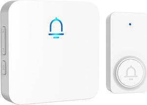 SECRUI Doorbell, Easy Installation Wireless Door Bell Kit with 1000FT Ultra-Long Range, 32 Chimes, 5 Volume Levels for Home, Classroom, Office-White