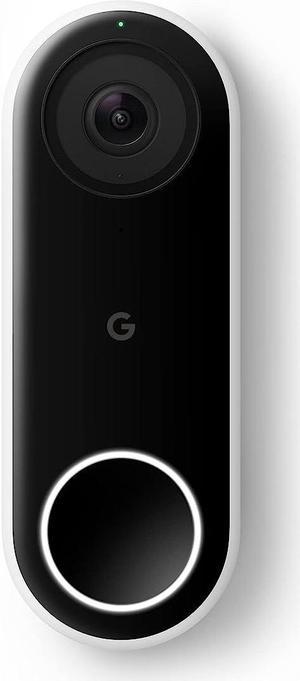 Google Nest Doorbell (Wired) - Formerly Nest Hello - Video Doorbell with 24/7 Streaming - Smart Doorbell Camera for Home with HDR Video, HD Talk and Listen, Night Vision, and Person Alerts