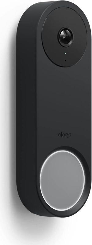 elago Silicone Case Compatible with Google Nest Hello Video Doorbell Wired 2nd Gen  Weather and UV Resistant Perfect Color Match Clean Finish Black