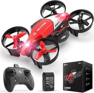 Holy Stone 2 In 1 Mini Drone, Drones for Kids with Race & Fly Mode, RC Helicopter Quadcopter Plane HS210F with Modular Battery, Altitude Hold, 3D Flip, Easy to Fly, Racing Drones Toy Gift for Boys Gir