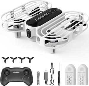 DEERC D11 Mini Drone for Kids, Kids Drone with LED RC Quadcopter with Toss to Launch, Circle Fly, 3D Flip, Auto Hovering, 3 Speeds, One Key Takeoff/Landing, 2 Batteries for 16mins,