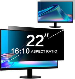 22 Inch Computer Privacy Screen Filter for 16:10 Widescreen Computer Monitor 18.68"x11.68" - Computer Screen Privacy Shield and Anti Blue Light Anti Glare Protector