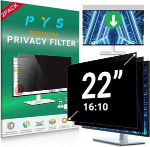 [2-Pack] 22 Inch Privacy Screen for 16:10 Computer Monitor - [Anti-Glare and Blue Light] Computer Screen Privacy Shield, Anti-Scratch Screen Protector