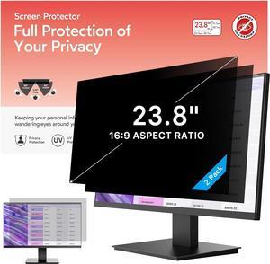 MOBDIK [2 Pack] 23.8 Inch Removable Computer Privacy Screen Filter for 16:9 Widescreen Computer Monitor - Anti-Glare - Anti-Scratch - UV-Blocking for 23.8 in Data Confidentiality Shield