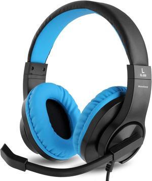 Meedasy Over-Ear Gaming Headphone for Xbox One, Nintendo Switch, Bass Surrounding Stereo, PS4 Gaming Headset with Microphone and Volume Control for Laptop, PC, Wired Noise Isolation (Blue)