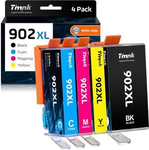 Timink 902XL Compatible Ink Cartridge Replacement for HP 902 XL  4 Pack  Black Cyan Magenta Yellow  Works with Officejet Pro 6968 6978 6975 Officejet 6954 6958 6962 Printers