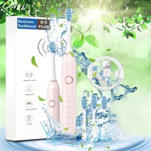 Rechargeable Electric Toothbrush With 4 Brush Heads And 6 Cleaning Modes