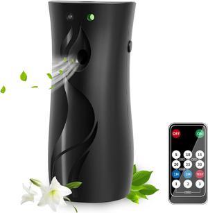 HOUSEHOLD WORLD Automatic Air Freshener Spray Dispenser, Wall/Standing Battery Powered Aerosol Spray Dispenser with Remote Control for Bathroom, Hotel, Office, Commercial (Black)