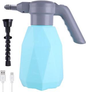 DOUBFIVSY Electric Plant Sprayer 2L/0.5 Gallon Garden Sprayer Rechargeable Automatic Plant Mister Spray Bottle with Adjustable Spout, Extended Nozzle for Garden Fertilizing Cleaning (Blue)