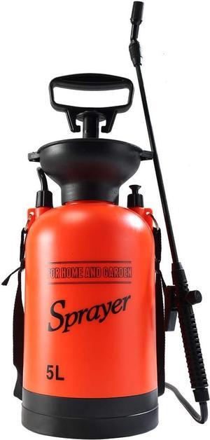 Lawn and Garden Portable Sprayer 1.3 Gallon (5L) - Pump Pressure Sprayer Includes Shoulder Strap