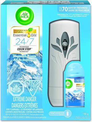 AirWick Freshmatic Air Freshener, Automatic Spray Kit, Mountain Breeze, 1 Device + 1 Refill