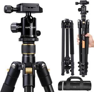 KF Concept Camera Tripod 64 inch Professional Aluminum Tripod with Ball Head Quick Release Plate Compatible with Canon Nikon Sony Pentax Leica Fuji Lumix Olympus DSLR Camera Lightweight B234A1 TM2