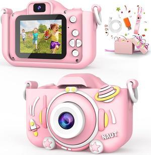 Uplayteck Kids Camera Digital Camera for 3-10 Years Old Girls/Boys with 1080P Video&Games&Music Cute Selfie Toddler Camera for Birthday Christmas New Year Gift (Not Including SD Card)-Pink