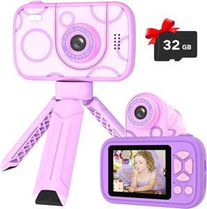 Teslahero Kids Camera Toys for 3-12 Years Old Boys Girls,Children's Camera with Flip-up Lens for Selfie & Video,HD Digital Camera,Christmas Birthday Party Gifts for Child Age 3 4 5 6 7 8 9