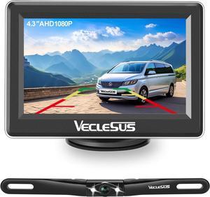 Backup Camera Kit, Rear View Backup Camera, VECLESUS VM1 1080P 4.3 Car Monitor with HD Backup Camera for Cars, Pickups, Trucks, Sedans, SUVs, Minivans