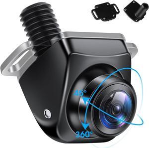 Backup Camera 360°Rotatable AHD 1080P Backup Camera for Car 3 Types of Mounting Rear View Camera Metal Housing Super Night Vision 170°Wide Angle 12V-24V