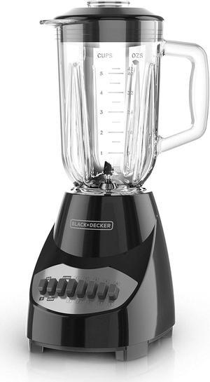 BLACK+DECKER Countertop Blender with 5-Cup Glass Jar, 10-Speed Settings, Black, BL2010BG