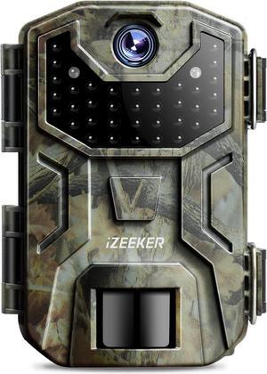 iZEEKER Trail Camera 32MP 1080P, Trail Cameras with 940nm No Glow Infrared LEDs, Game Camera with Night Vision Motion Activated IP66 Waterproof for Wildlife Watching Indoor Security