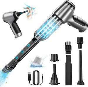 Handheld Vacuum Car Vacuum Cleaner 10000Pa Powerful Suction 3 in 1 Cordless Vacuum Cleaner Rechargeable Mini Hand Vacuum, Wireless Portable Vacuum for Car Home Pet Hair (Silver Grey)