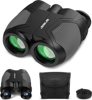 Compact Binoculars for Adults and Kids, 12x25 Small Binoculars with Low Light Vision for Bird Watching, Theater and Concerts, Hunting and Sport Games