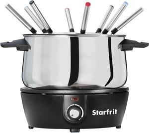 Starfrit Electric Fondue 12PC Set  3L  Quick Release Magnetic Cord  1500W  Perfect for Cheese  Chocolate