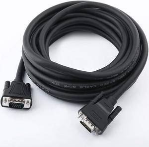 DTECH Heavy Duty VGA SVGA 15 Pin Male to Male Computer Monitor Cable Cord 1080P High Resolution 25 feet