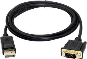 DP to VGA,DisplayPort to VGA Adapter,DP Male to VGA Cable Connector 1080p for Monitor, Projector,Computer,Desktop,Laptop,PC,HDTV and More (DP to VGA Male)