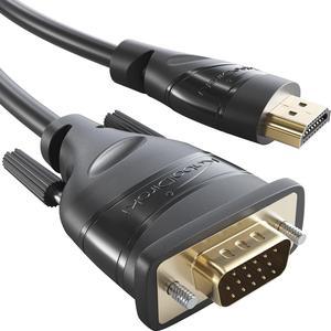 HDMI-VGA Adapter Cable  3ft (HDMI to VGA, High Speed HDMI/15-pin D-sub, Monitor Cable to Connect PCs, laptops, and Other HDMI Devices to VGA Screens at Full HD/1080p and a Fast 60Hz) by CableDirect