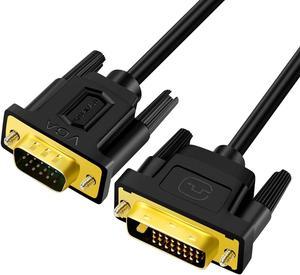 SHULIANCABLE DVI to VGA Cable, DVI-D 24+1 to VGA Cable Male to Male 1081P Full HD for HDTV PC Host Laptop Monitor and Projector (15 Feet)