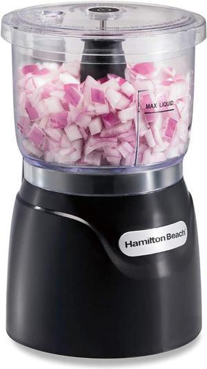 Hamilton Beach Electric Vegetable Chopper & Mini Food Processor, 3-Cup, 350 Watts, for Dicing, Mincing, and Puree, Black (72850G)