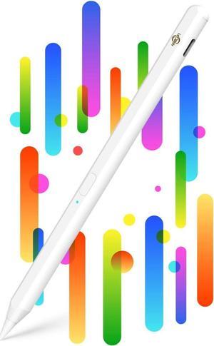 Stylus Pen for iPad 2018-2023, iPad Pencil with Tilt/Palm Rejection/Magnetic for iPad 6/7/8/9th Gen, iPad Mini 5/6th Gen, iPad Pro 11"/12.9" 3rd Gen, iPad Air 3rd/4th Gen (White)