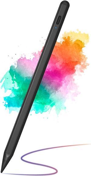 Stylus Pen for iPad, Active Pencil Compatible with ipad Pro 11/12.9 Inch 2018-2024, iPad 6/7/8/9th,iPad Mini 5/6th, iPad Air 4th/3rd, Palm Rejection, Tilt Sensitivity, Magnetic, Lapiz para,Black