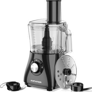 Food Processor, Anthter 600W Professional Food Processors & Vegetable Chopper, with 7-Cup Processor Bowl, Reversible Disc, Chopping Blade & Dough Blade for Chopping, Slicing, Purees & Dough