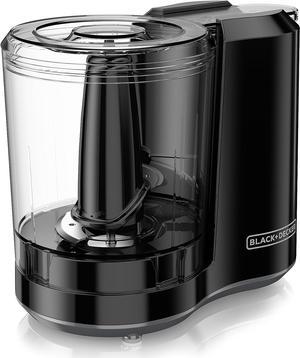 Black+Decker HC300BC Black + Decker 3-Cup Food Processor, One Touch Pulse, Dishwasher Safe Parts, 3-Cup, Black